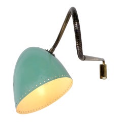 German 1950's Wall Light with Flexible Neck