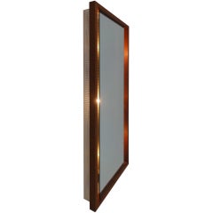 Danish Teak Illuminated Mirror 1950's