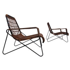 Important Raoul Guys "Antony" lounge chairs, Cite university, Paris, 1954