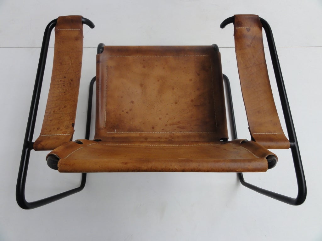 Mid-20th Century Dutch prototype leather easy chair 1960's