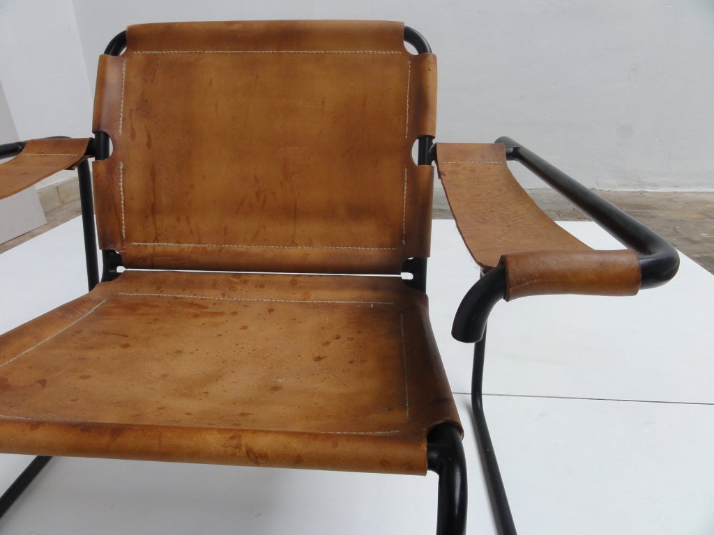Dutch prototype leather easy chair 1960's 4