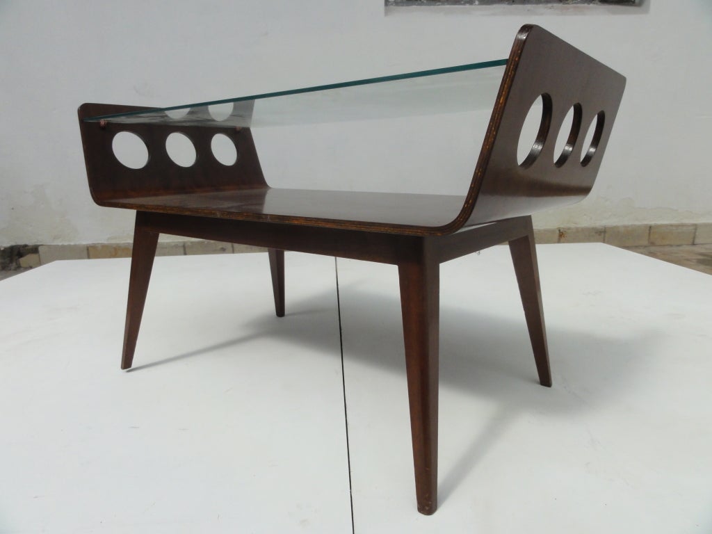 Plywood coffeetable by W. Lutjens, De Boer Gouda Holland 1950's 4