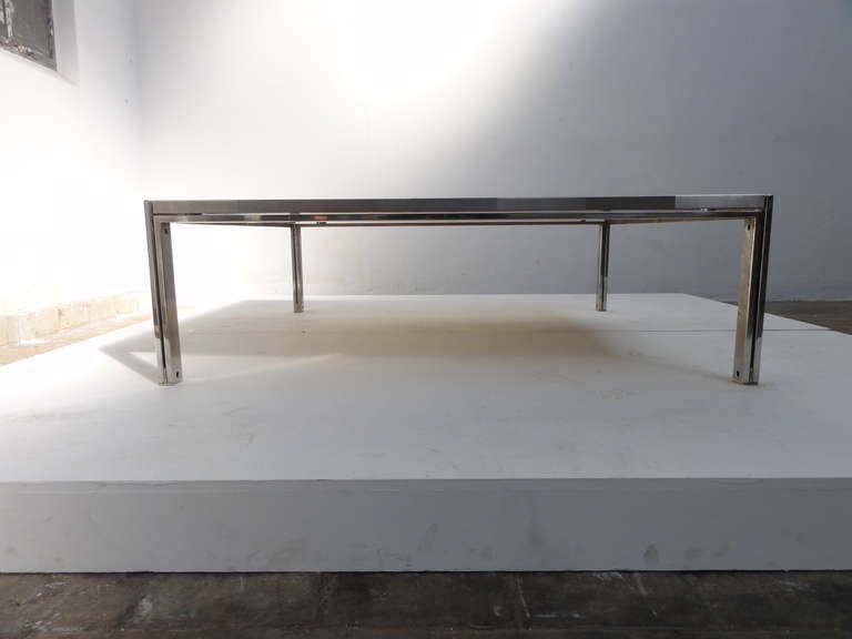 Stunning  And Rare Stainless Steel  Op Art Table By Ross Littell, 1972, icf, Italy In Good Condition In bergen op zoom, NL