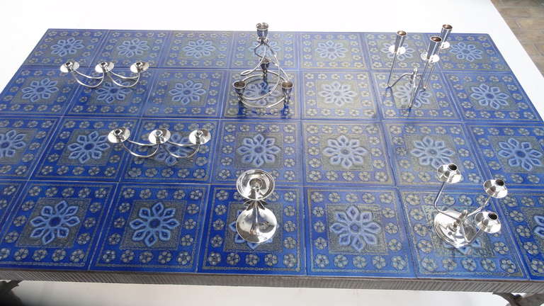Collection Of Danish Silver-Plated Candelabra Jensen Style 1