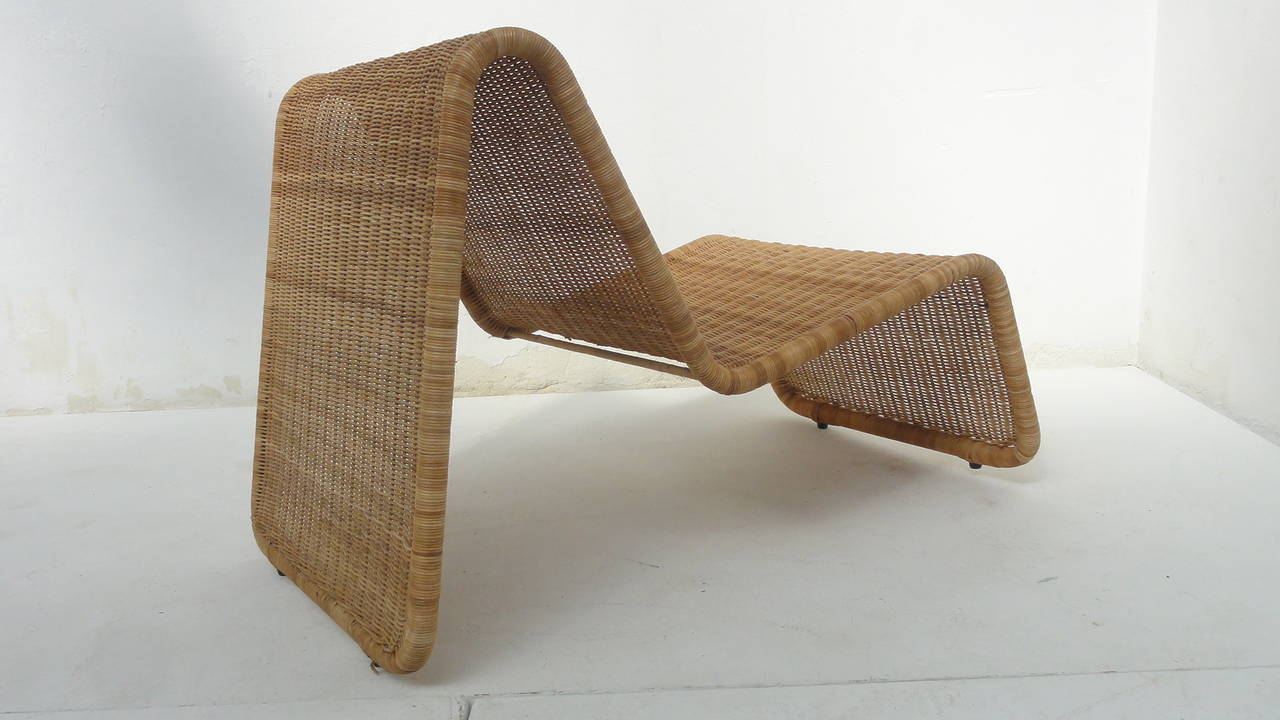 Sculptural Tito Agnoli P3 Woven Wicker Easy Chair Bonacina, Italy 1960s 2