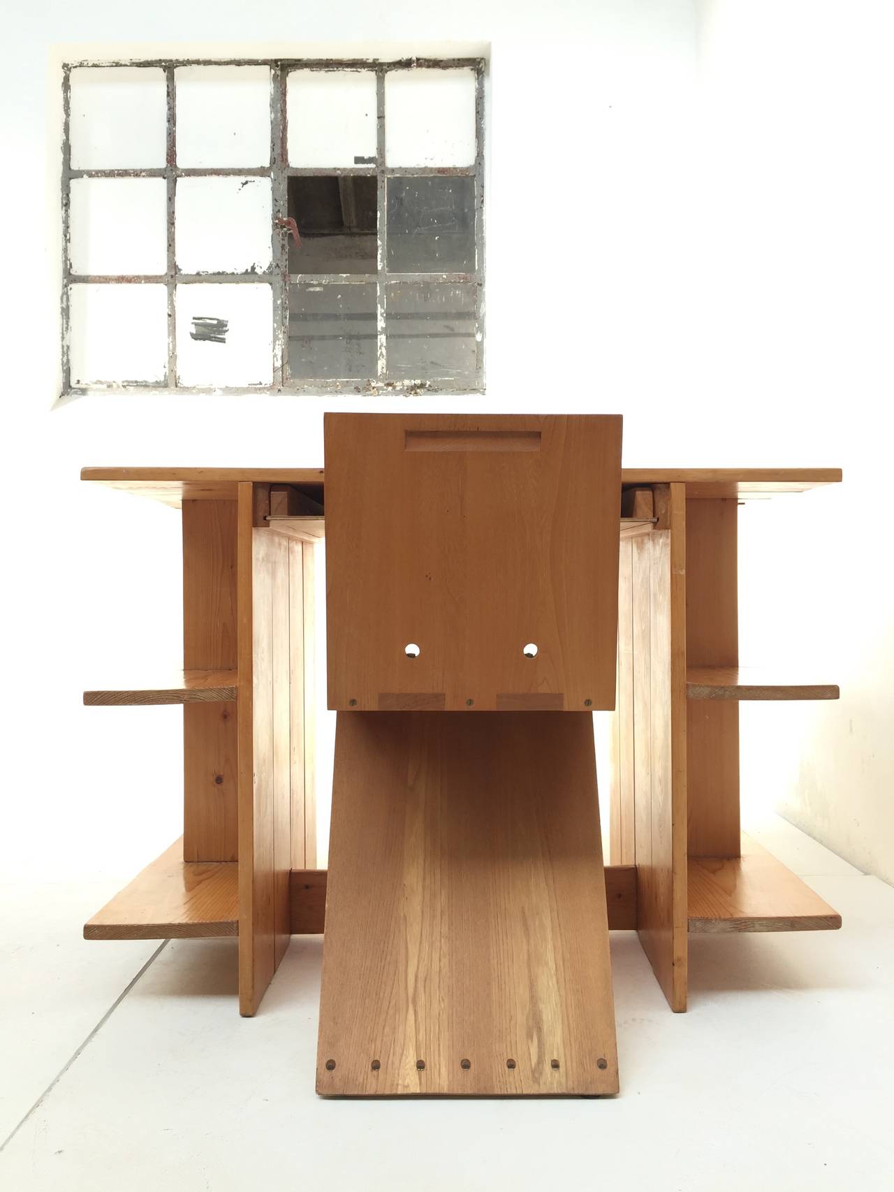 Gerrit Rietveld Crate Desk and Zig Zag Chair Metz & Co, 1950s the Netherlands 1
