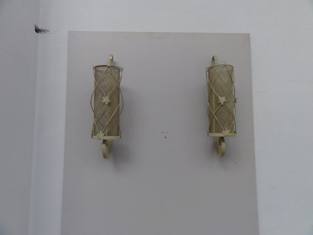 Decorative Wall Mounted Candleholders in the Style of Jean Royere In Good Condition In bergen op zoom, NL