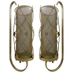 Decorative Wall Mounted Candleholders in the Style of Jean Royere