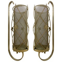 Decorative Wall Mounted Candleholders in the Style of Jean Royere