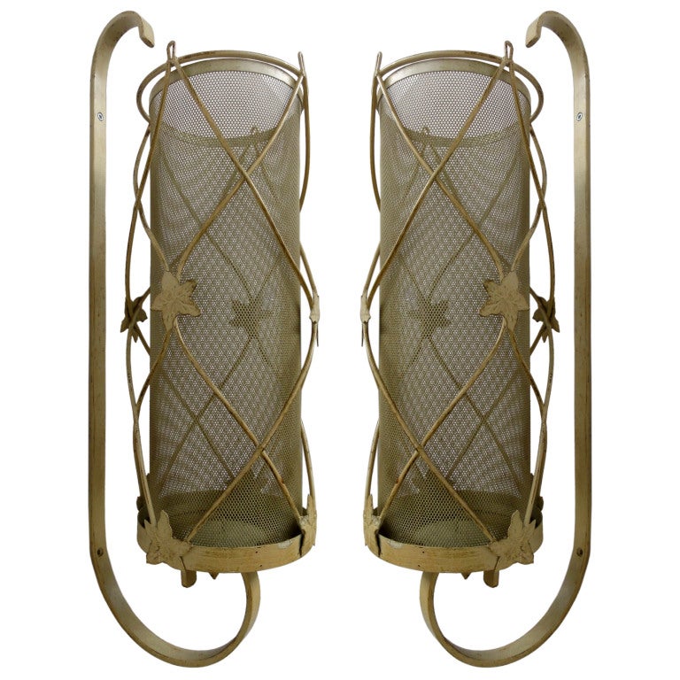 Decorative Wall Mounted Candleholders in the Style of Jean Royere