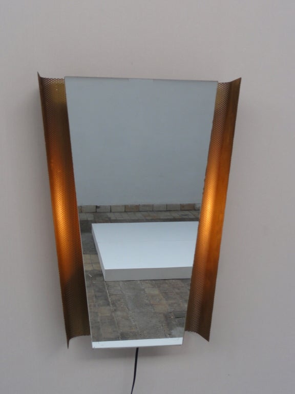 Beleuchteter Spiegel Artimeta-Soest im Mategot-Stil im Angebot 2