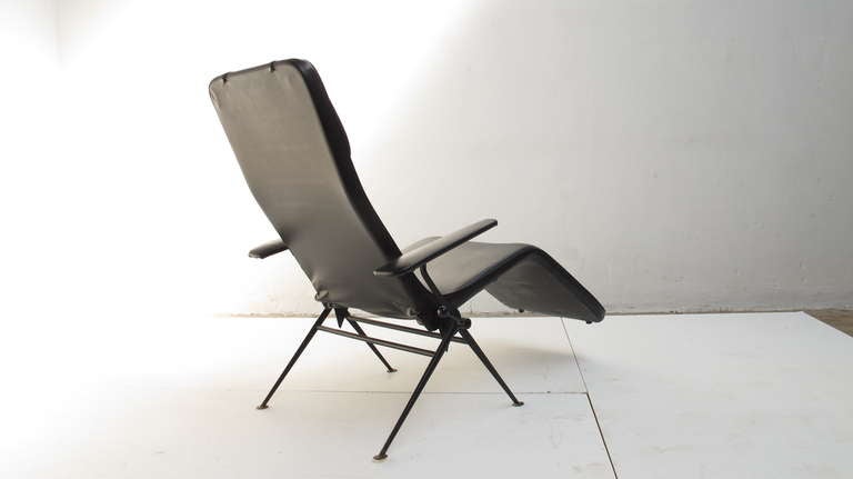 Mauser 1950's adjustable reclining chaise longue, Germany 4