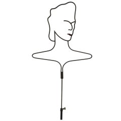 French 50's Adjustable Metal & Brass Wire Mannequin