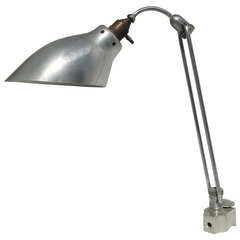 Aluminium French 50's adjustable Architectural lamp (as used in Atelier Jean prouve)