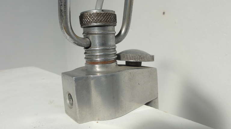 Aluminium French 50's adjustable Architectural lamp (as used in Atelier Jean prouve) 4