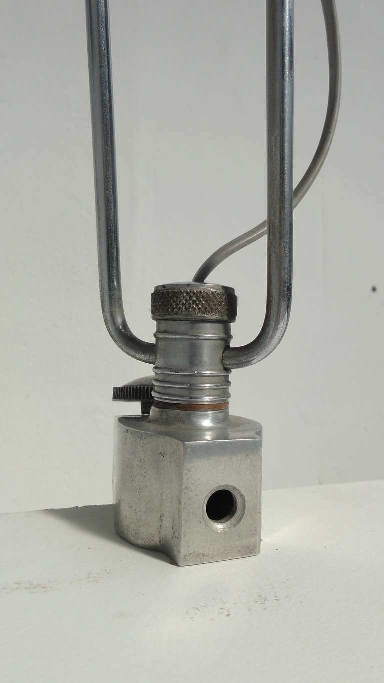 Aluminium French 50's adjustable Architectural lamp (as used in Atelier Jean prouve) 6