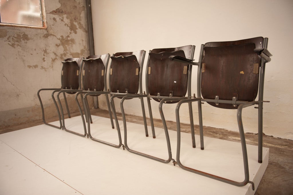 Mid-20th Century 12 Sjoerd Schamhart Architectural Chairs the Hague 1953 For Sale