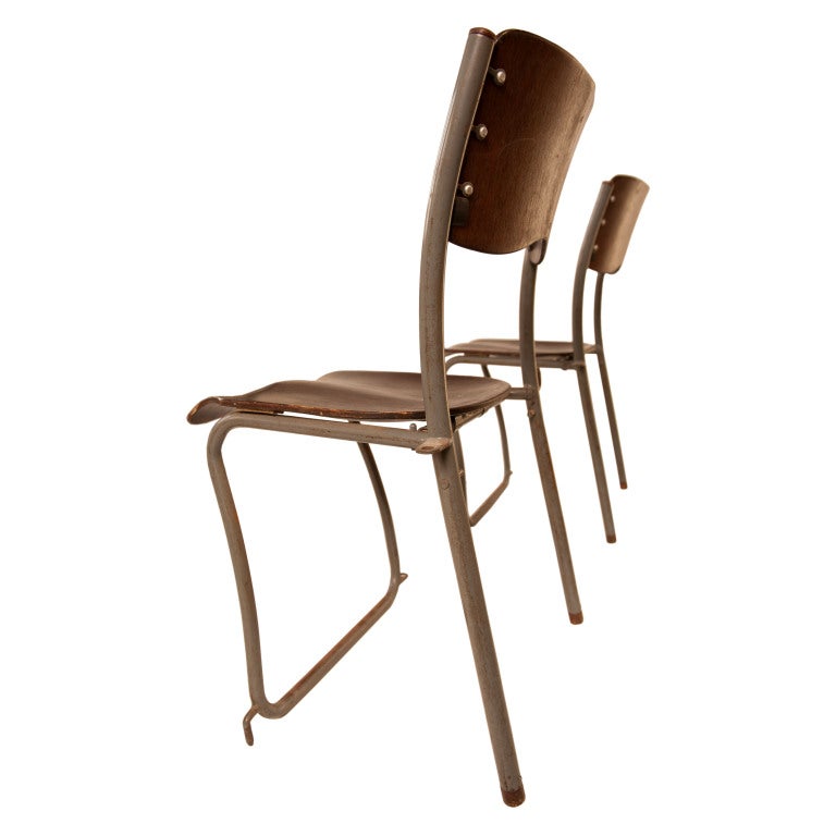 12 Sjoerd Schamhart Architectural Chairs the Hague 1953 For Sale