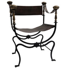 Empire neo-renaissance throne chair Italy