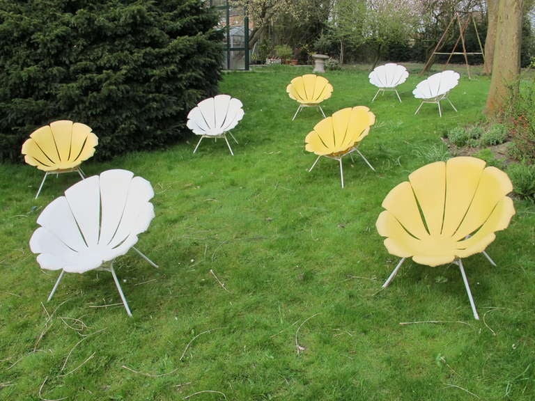 Set of Four Pop Art Margerita Outdoor Chairs by Crosfillex, France 3