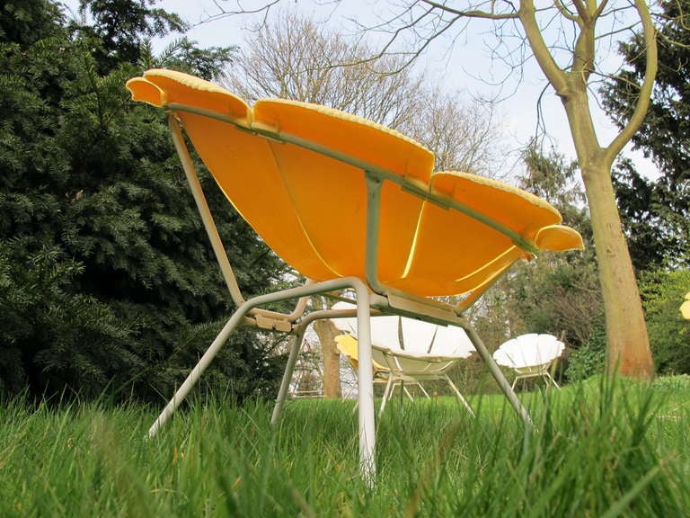 French Set of Four Pop Art Margerita Outdoor Chairs by Crosfillex, France
