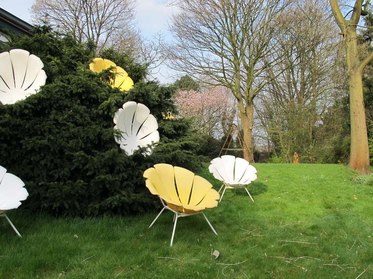 Set of Four Pop Art Margerita Outdoor Chairs by Crosfillex, France 1
