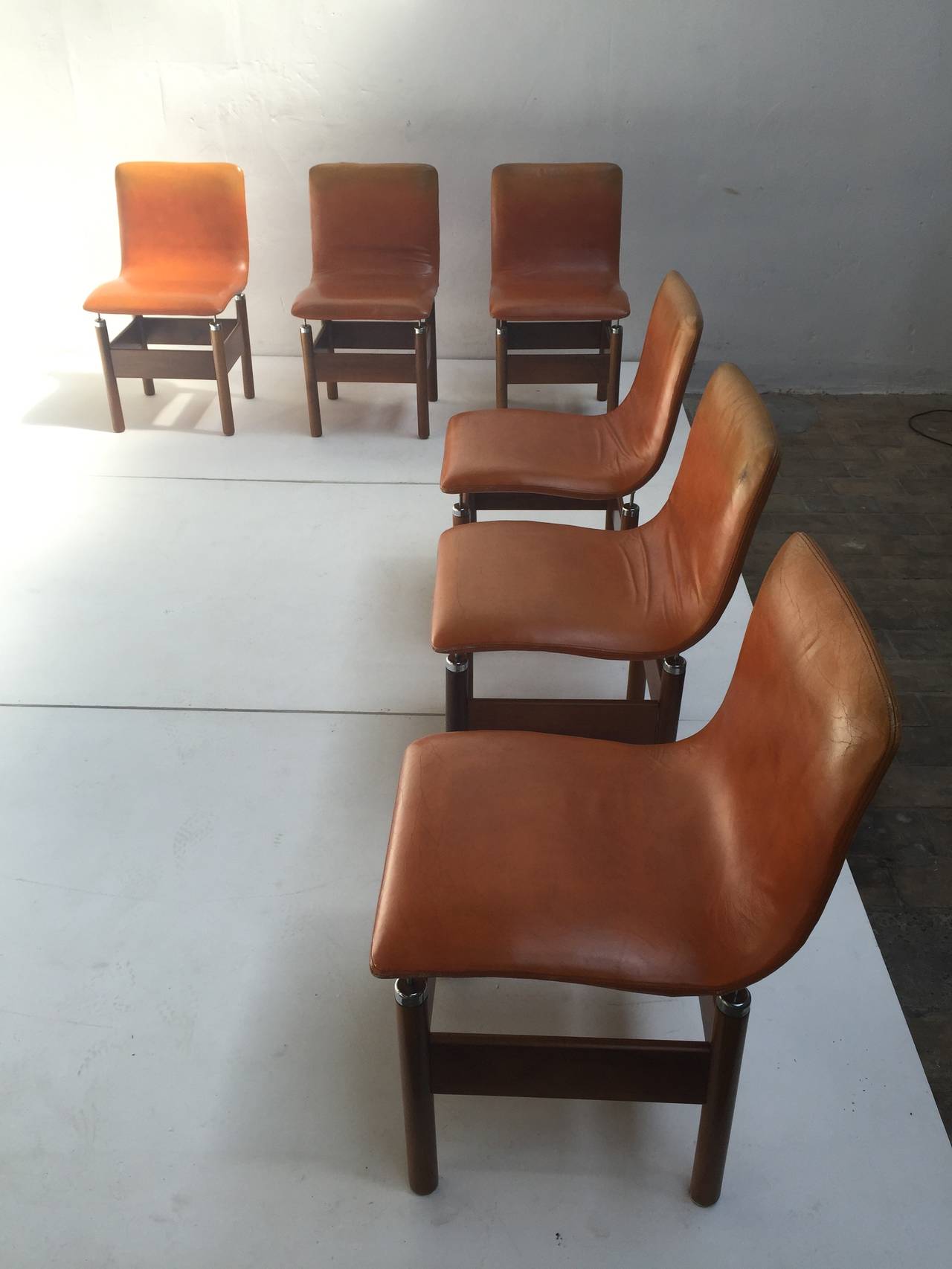 Six Beautiful 'Chelsea' Dining Chairs by Introini, Saporiti, 1966 1