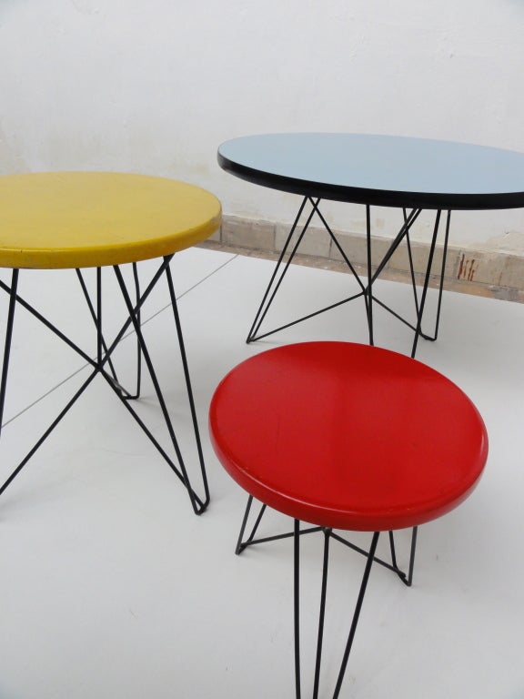 Mid-20th Century Important Cobra and Situationist Group Artist Constant Table Set For Sale