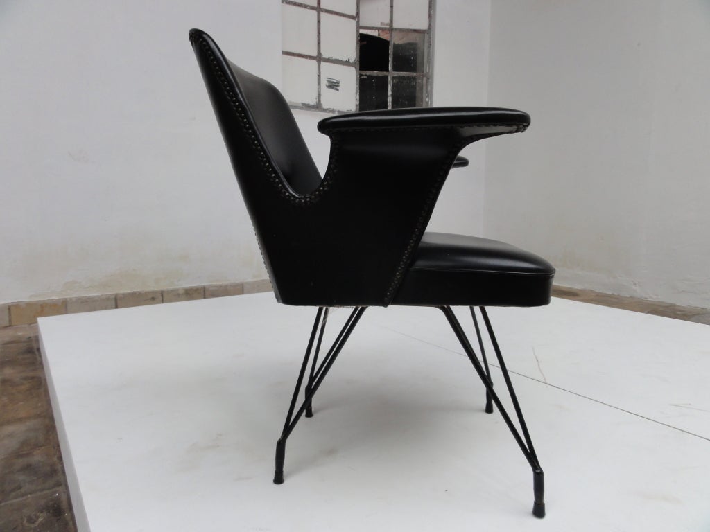 stunning 1950s gull wing chair attributed to Eisler & Hauner for Forma, Italy 1