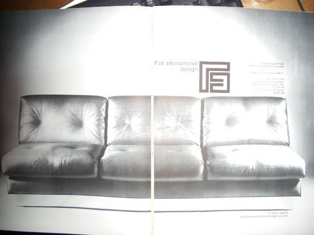 Rare Jacques Charpentier sofas edited by Galerie FLAT, Paris, 1970 2