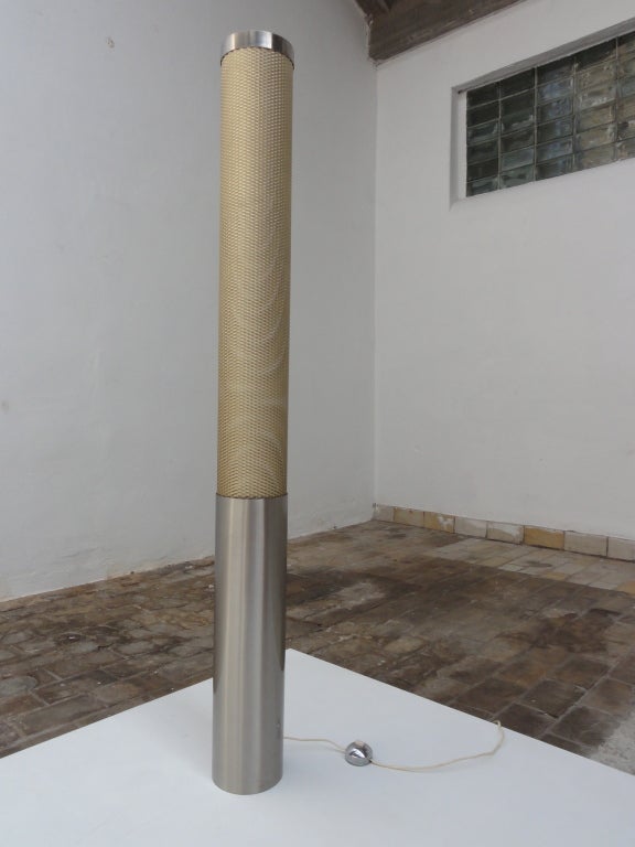 Important, GIO PONTI, Totem floor lamp, 1973, original label and published 3