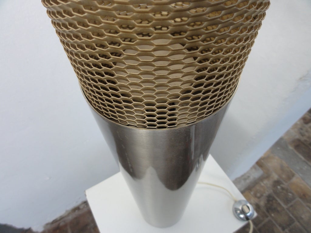 Important, GIO PONTI, Totem floor lamp, 1973, original label and published In Excellent Condition In bergen op zoom, NL