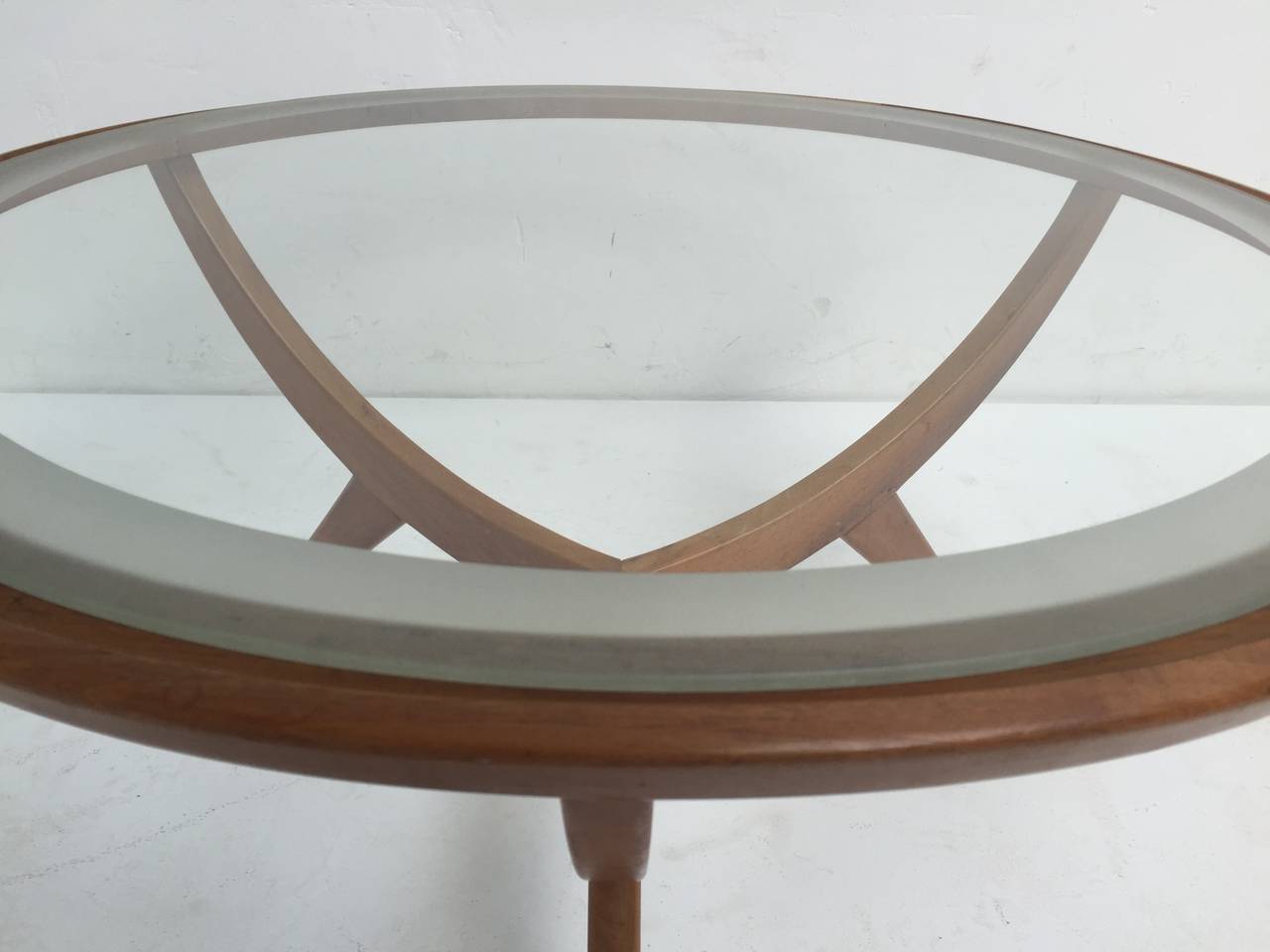 Italian 1950s Organic Tripod Coffee Table Attributed to Cesare Lacca, Italy