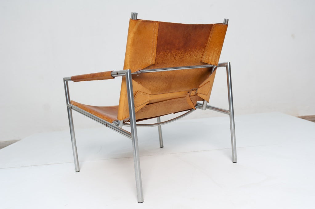 Steel Pair of SZ02 lounge chairs by Martin Visser for 't Spectrum
