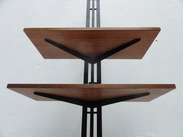 Rosewood Superb adjustable bookshelf, attributed as unique work by Franco Albini