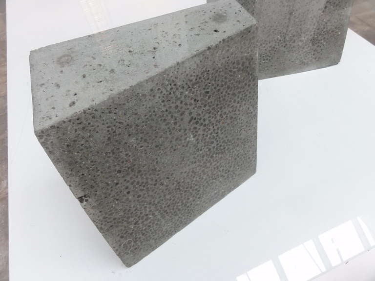 Modern Minimalist  dutch concrete and glass coffee table