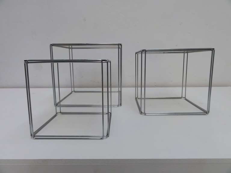 Rare Set Of Max Sauze 'isocele' Nesting Tables, 1970 In Good Condition For Sale In bergen op zoom, NL