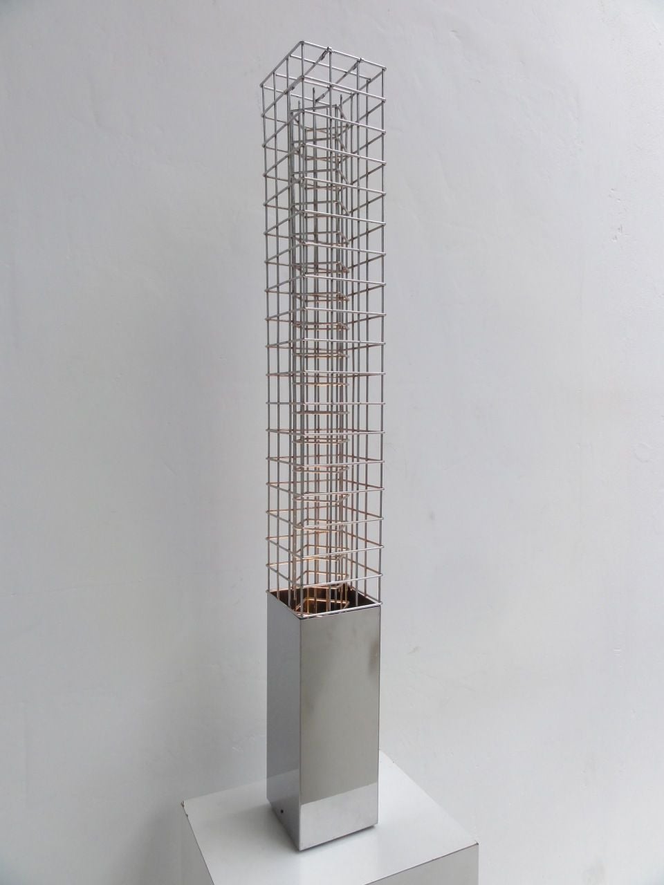 Rare Galerie Oxar Paris Floor Lamp as Light Sculpture, Published Casa Vogue 1973