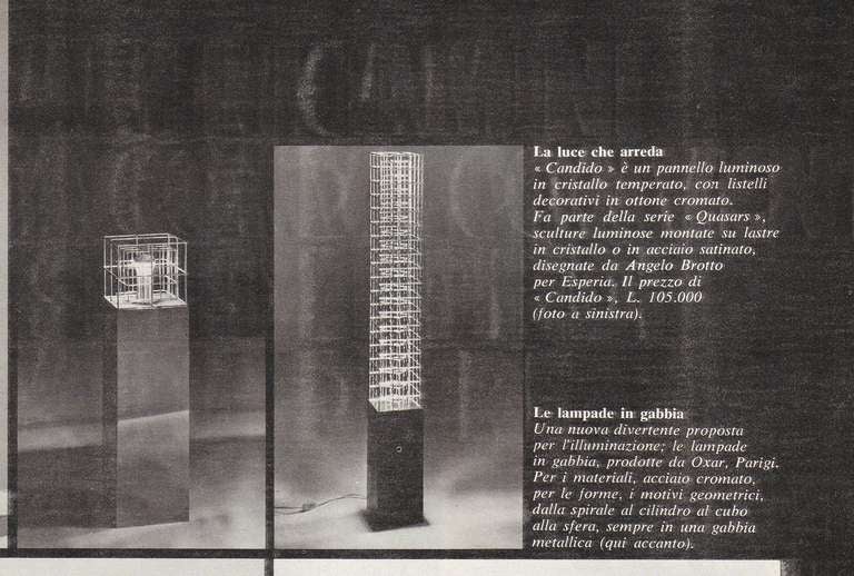 Rare Galerie Oxar Paris Floor Lamp as Light Sculpture, Published Casa Vogue 1973 3