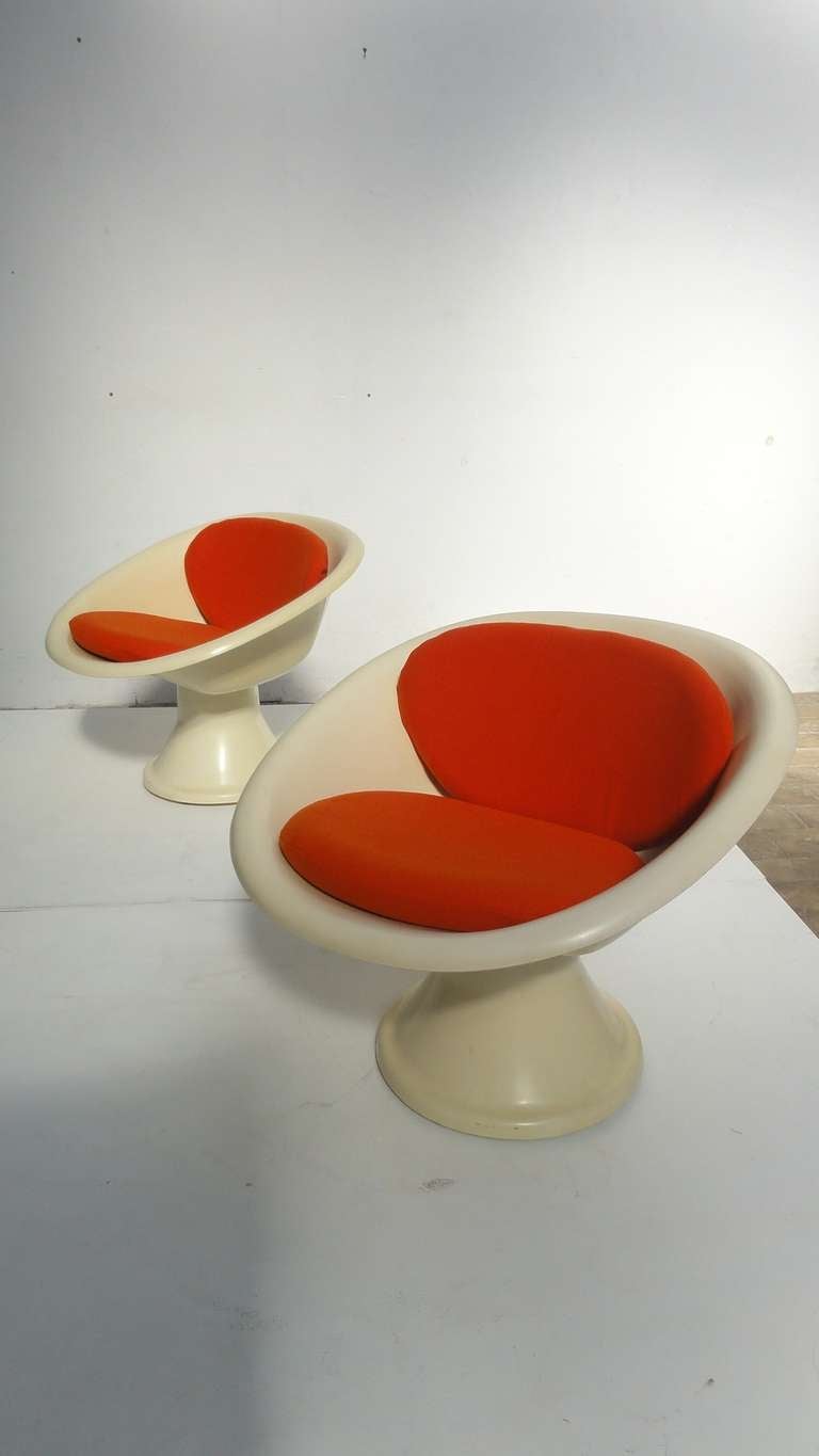 Space Age Super Rare 'Mecurio' Chairs by French Artist Claude Courtecuisse, Steiner, 1967 For Sale