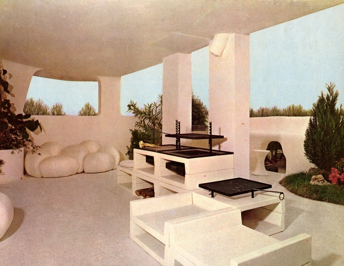 Superb published lounge set, Christian Adam for Espace Pierre Cardin, Paris 1970 1