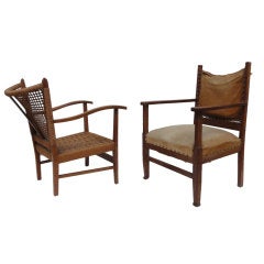 Pair of Dutch 1940's arm chairs by Bas van Pelt, The Netherlands