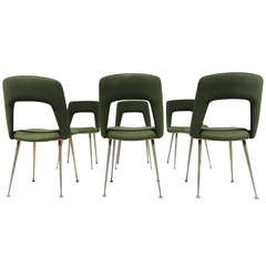 Six as found French Dining Chairs in the Style of Arflex and Augusto Bozzi 5