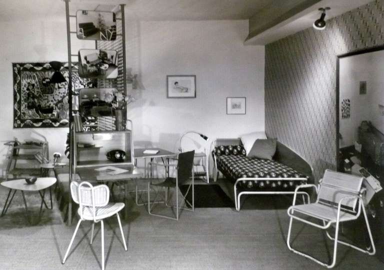 1952 'Miami' Daybed by Jacques Hitier for the Famous 'Antony' Building, Paris In Good Condition In bergen op zoom, NL