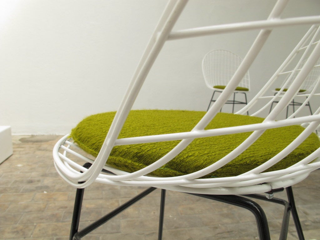 Cees Braakman Set of 8 Wire Dining Chairs, Pastoe Netherlands