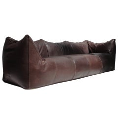 Extreme Rare Leather 3 seater Mario Bellini ''Bambole'' Sofa B&B Italia 1972