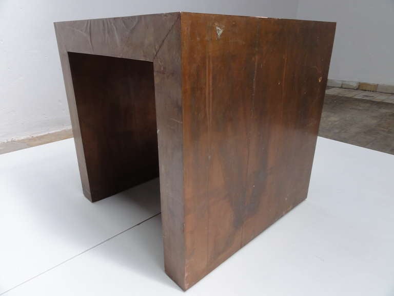 Distressed Copper Patchwork Table Belgium 1970's