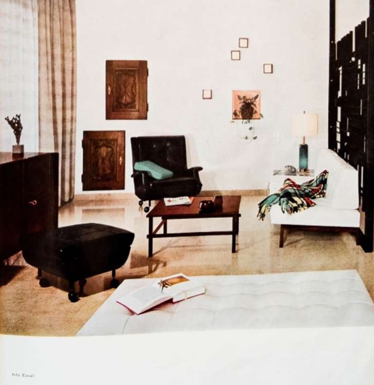 Mid-Century Modern Rare Marco Zanuso Regent Lounge Chair and Ottoman by Arflex, Italy, 1960