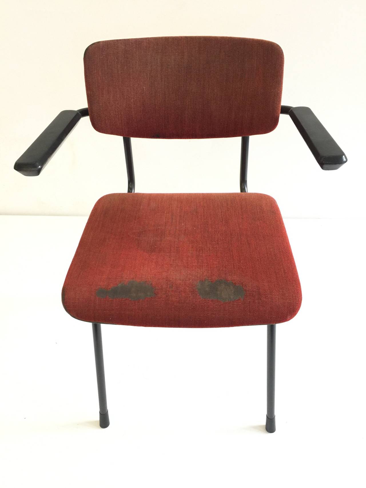 Mid-Century Modern Big Lot Gispen 1236 Armchairs Produced in 1960 for a Dutch University