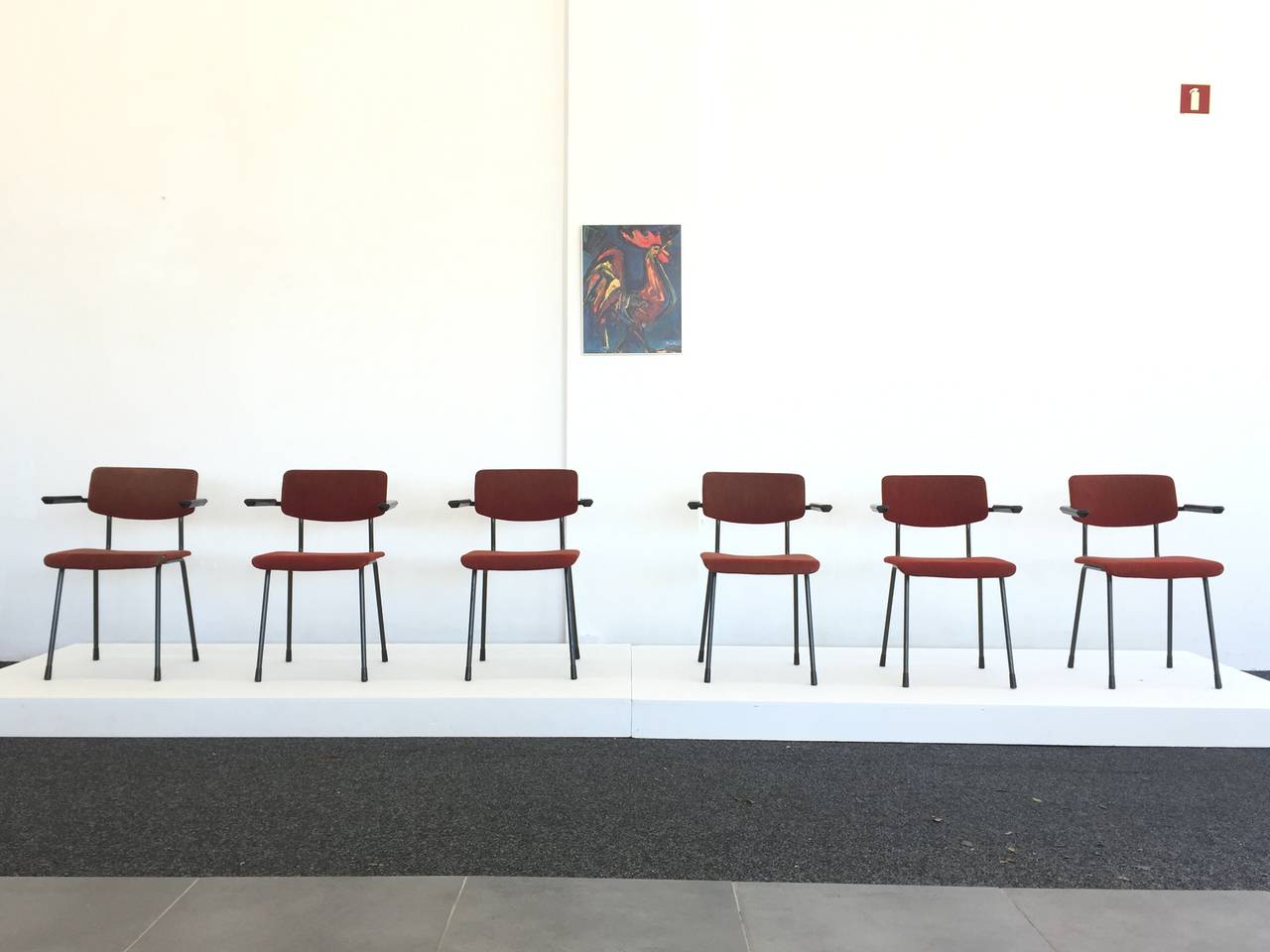 Mid-20th Century Big Lot Gispen 1236 Armchairs Produced in 1960 for a Dutch University